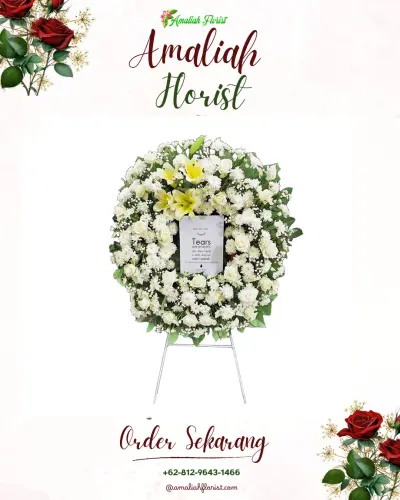 Krans Bunga Duka Cita di Gelang